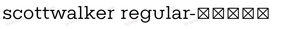scottwalker regular字体转换